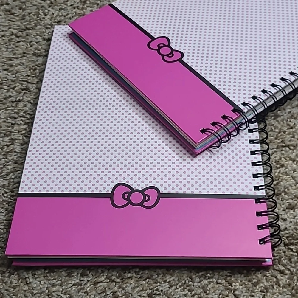 Hello Kitty Pink Polka Dot Spiral Notebook